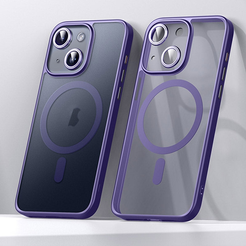 ELECTROPRIME For iPhone 15 SULADA Magsafe Magnetic Matte PC + TPU Phone Case(Dark Purple)
