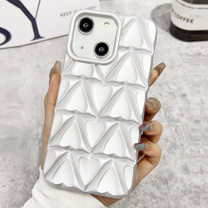 ELECTROPRIME For iPhone 15 Little Love Oil Spray Phone Case(White)