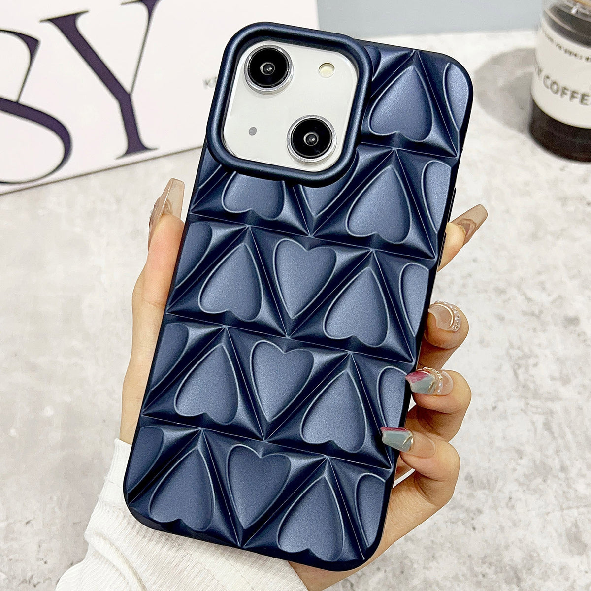 ELECTROPRIME For iPhone 15 Little Love Oil Spray Phone Case(Blue)