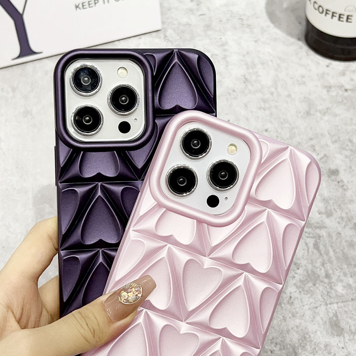ELECTROPRIME For iPhone 15 Little Love Oil Spray Phone Case(White)