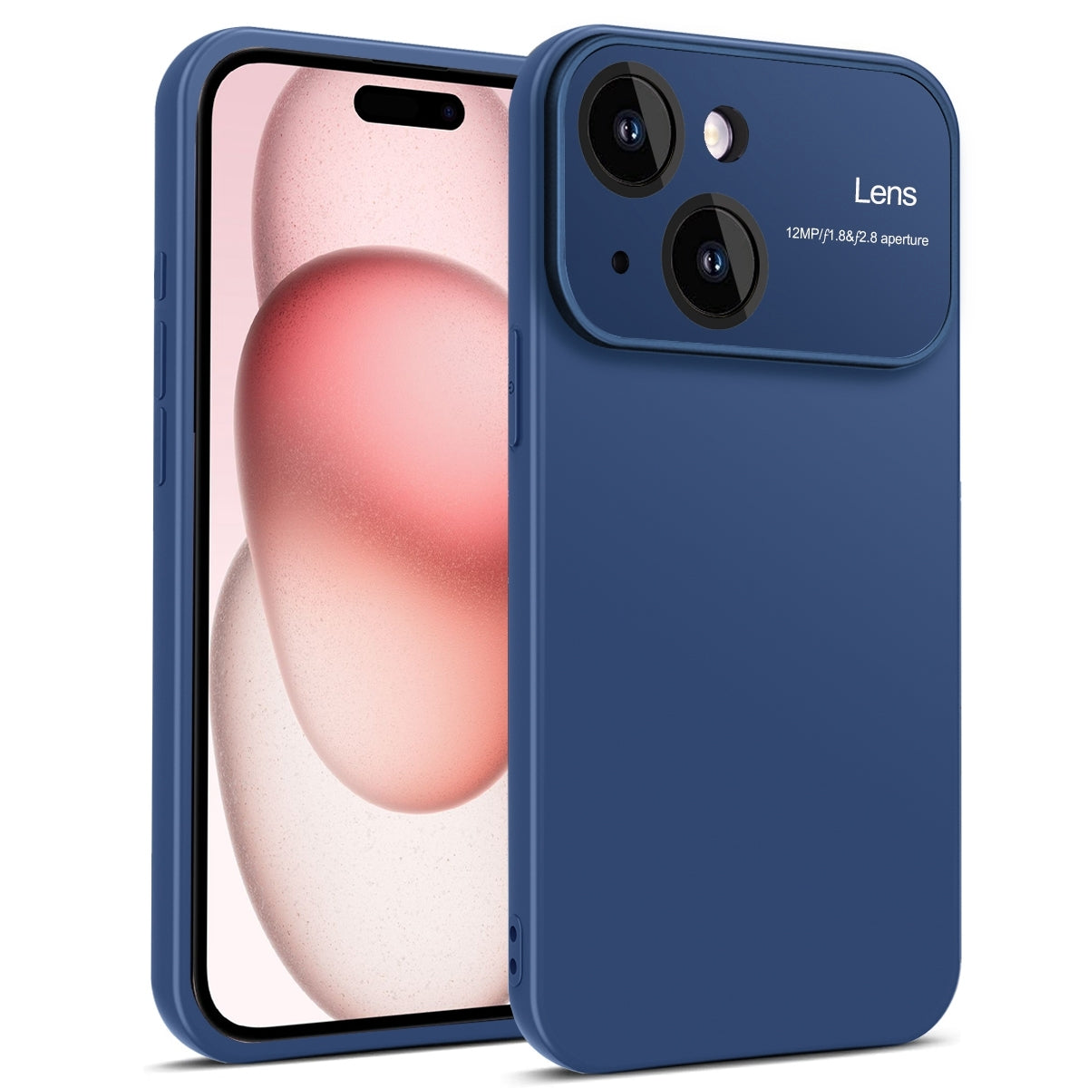 ELECTROPRIME For iPhone 15 Plus Laminated Large Window TPU Phone Case(Royal Blue)