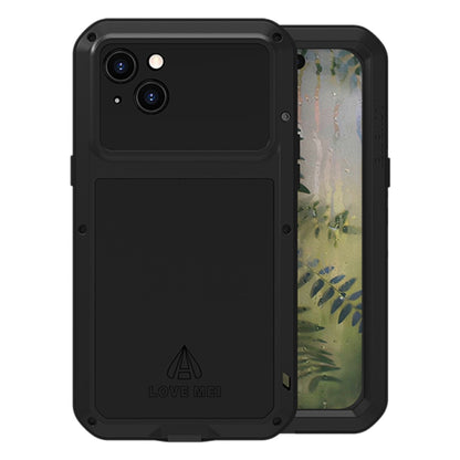 ELECTROPRIME For iPhone 15 Plus LOVE MEI Metal Shockproof Life Waterproof Dustproof Phone Case(Black)