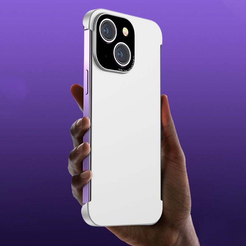 ELECTROPRIME For iPhone 15 Shockproof Frameless Phone Case(Silver)