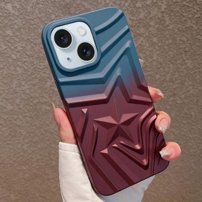 ELECTROPRIME For iPhone 15 Gradient Star TPU Phone Case(Blue Red)