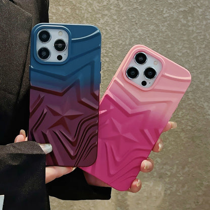 ELECTROPRIME For iPhone 15 Gradient Star TPU Phone Case(Rose Pink)