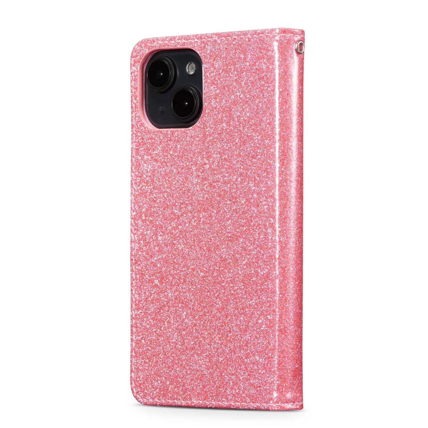 ELECTROPRIME For iPhone 15 Glitter Powder Love Leather Phone Case(Rose Red)