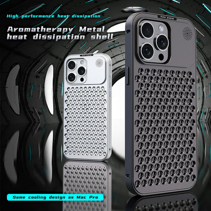 ELECTROPRIME For iPhone 15 Plus R-JUST RJ58 Aromatherapy Metal Cooling Phone Case(Black)