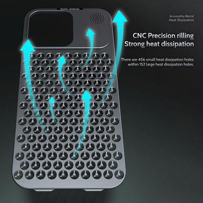 ELECTROPRIME For iPhone 15 Plus R-JUST RJ58 Aromatherapy Metal Cooling Phone Case(Black)