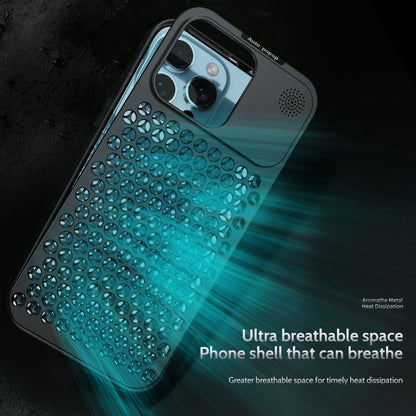 ELECTROPRIME For iPhone 15 Plus R-JUST RJ58 Aromatherapy Metal Cooling Phone Case(Black)