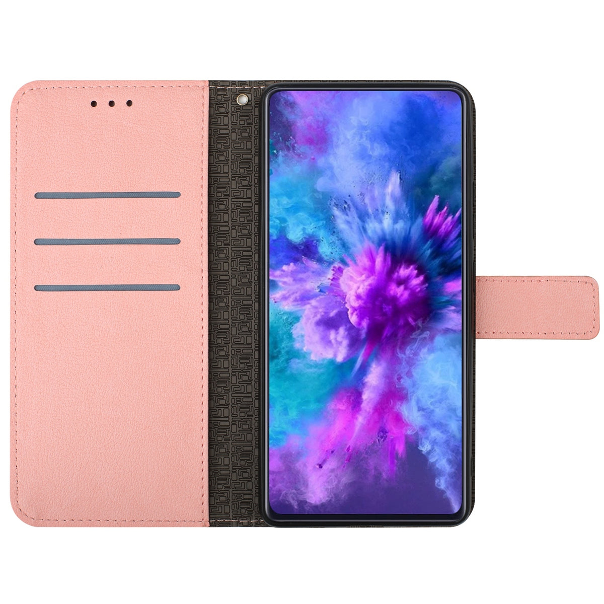 ELECTROPRIME For iPhone 15 Plus Rhombic Grid Texture Leather Phone Case(Pink)