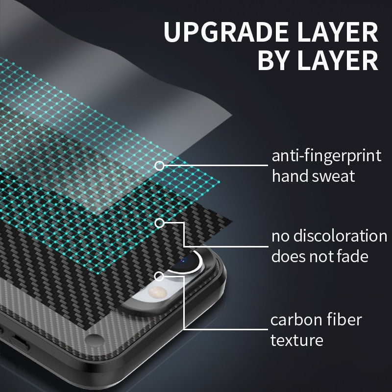 ELECTROPRIME For iPhone 15 Carbon Fiber Texture PC + TPU Phone Case with Metal Holder(White)