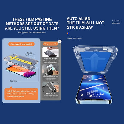 ELECTROPRIME For iPhone 15 Plus Anti-peeping Fast Attach Dust-proof Anti-static Tempered Glass Film