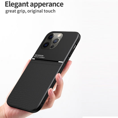ELECTROPRIME For iPhone 15 Plus Classic Tilt Strip Grain Magnetic Shockproof PC + TPU Phone Case(Red)