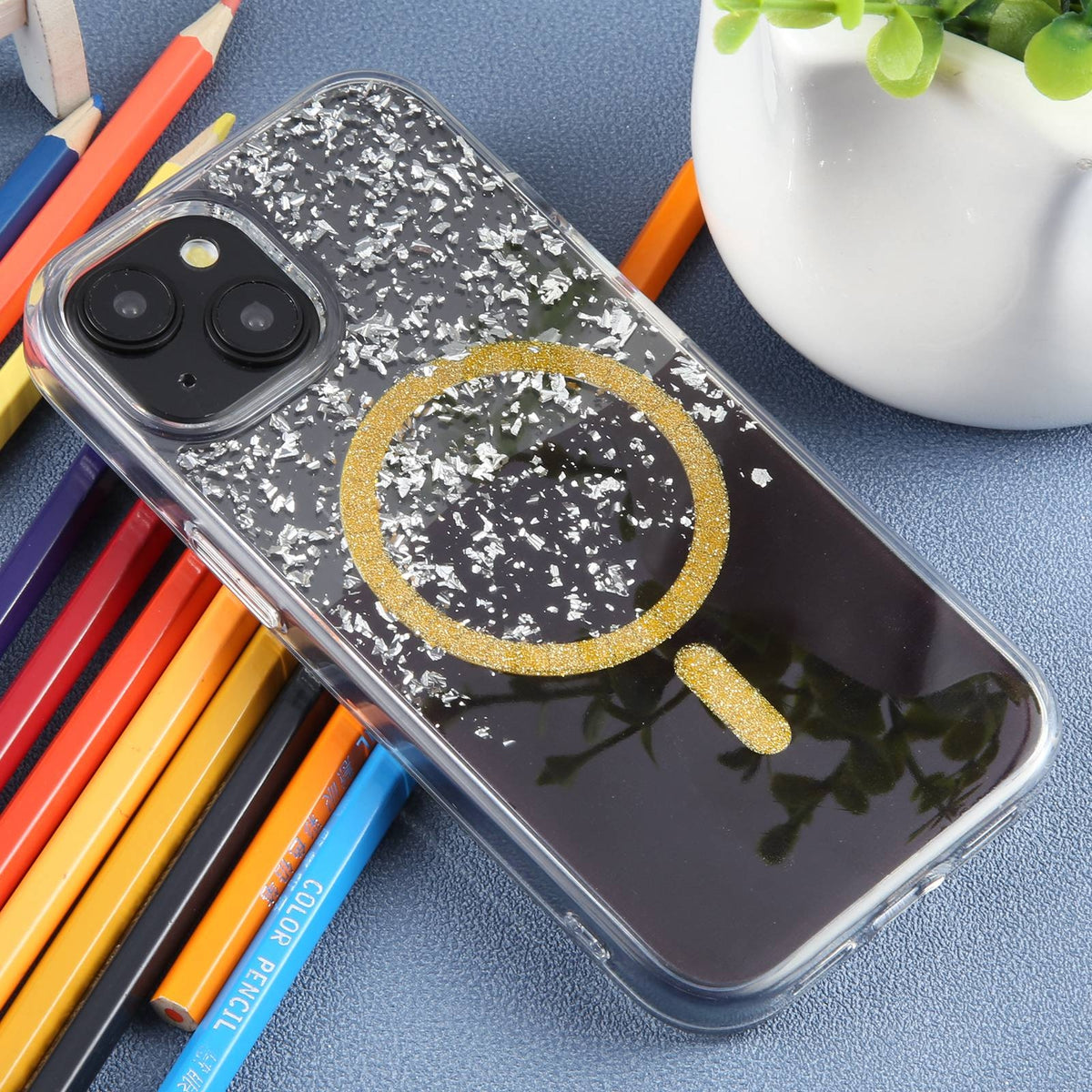 ELECTROPRIME For iPhone 15 DFANS DESIGN Magsafe Magnetic Starlight Shining Phone Case(Star Agate)