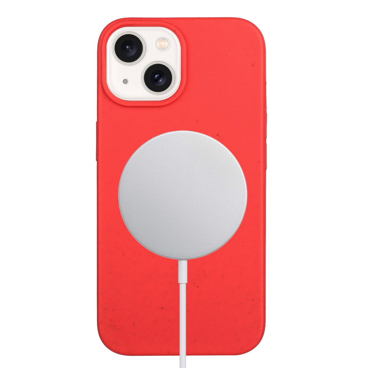 ELECTROPRIME For iPhone 15 Plus Wheat MagSafe Magnetic Straw Material + TPU Phone Case(Red)