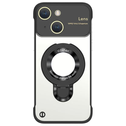 ELECTROPRIME For iPhone 15 Frameless MagSafe Magnetic Holder Phone Case(Black)