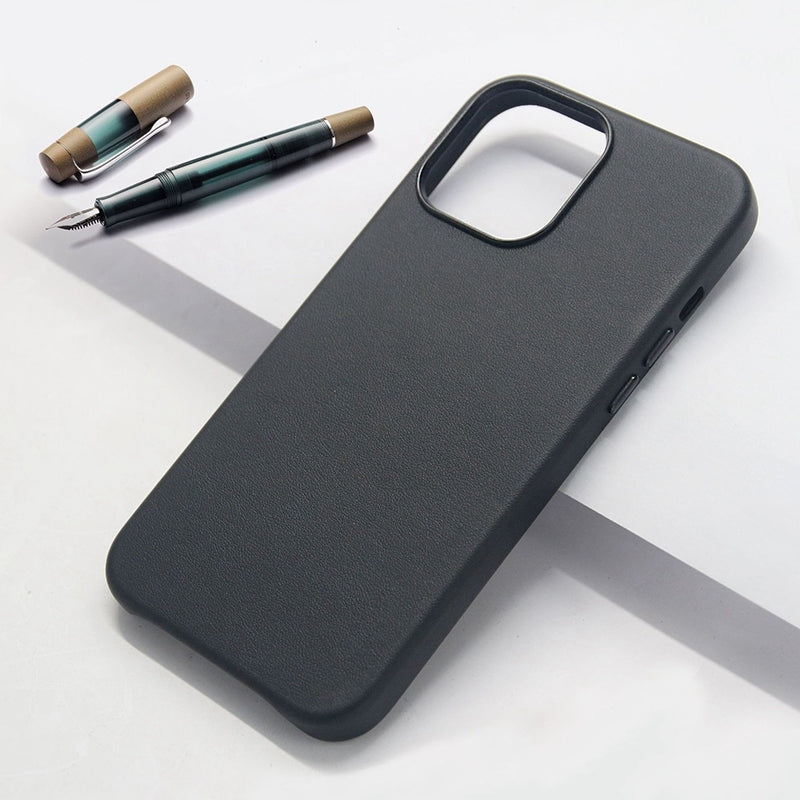 ELECTROPRIME For iPhone 15 Lamb Grain PU Back Cover Phone Case(Black)