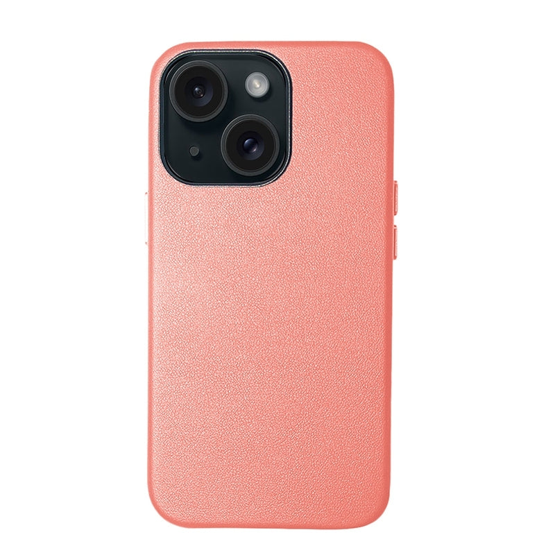ELECTROPRIME For iPhone 15 Lamb Grain PU Back Cover Phone Case(Pink)