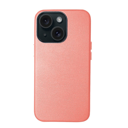 ELECTROPRIME For iPhone 15 Lamb Grain PU Back Cover Phone Case(Pink)