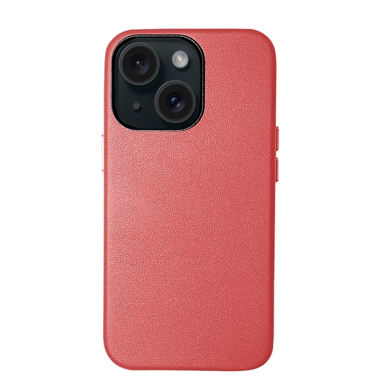 ELECTROPRIME For iPhone 15 Lamb Grain PU Back Cover Phone Case(Red)