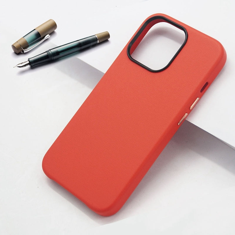 ELECTROPRIME For iPhone 15 Lamb Grain PU Back Cover Phone Case(Red)