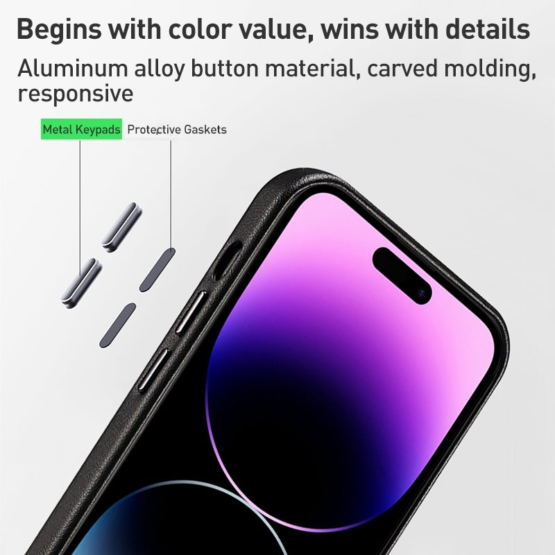 ELECTROPRIME For iPhone 15 Lamb Grain PU Back Cover Phone Case(Navy Blue)