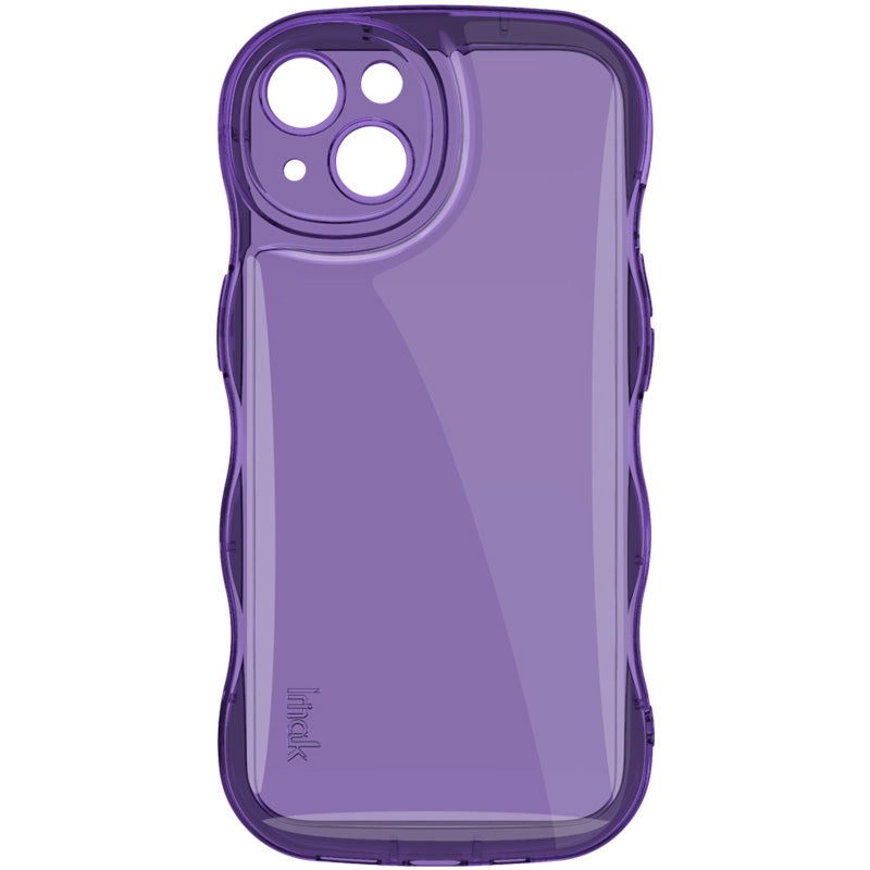 ELECTROPRIME For iPhone 15 IMAK Wave Bubble Soft Shockproof Phone Case(Purple)