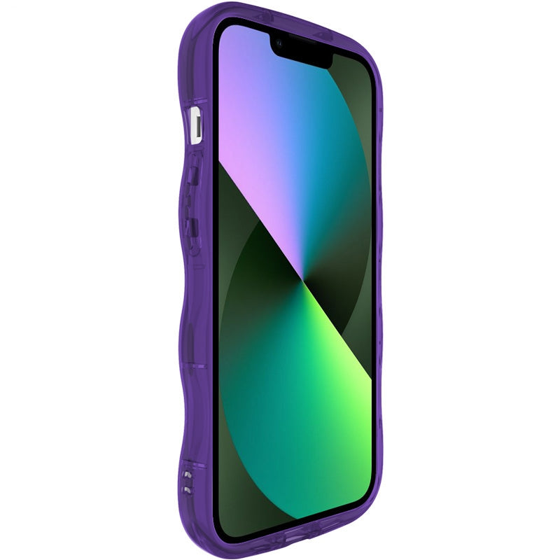 ELECTROPRIME For iPhone 15 IMAK Wave Bubble Soft Shockproof Phone Case(Purple)