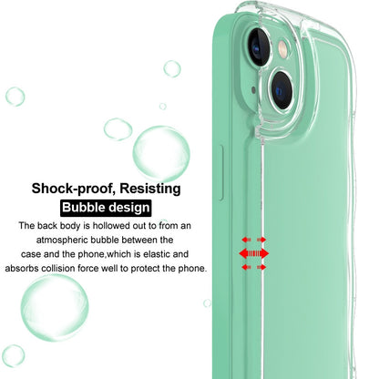 ELECTROPRIME For iPhone 15 IMAK Wave Bubble Soft Shockproof Phone Case(Transparent Black)