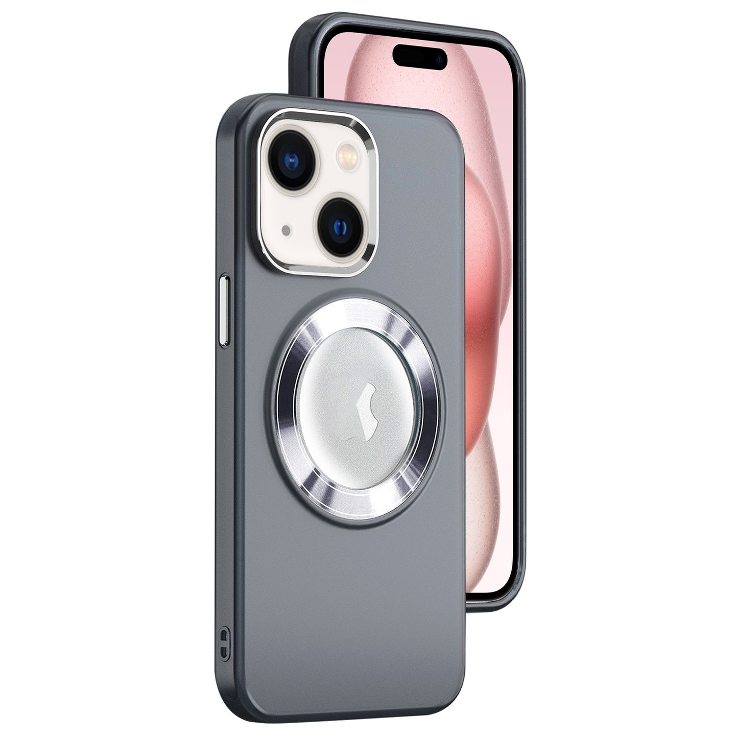 ELECTROPRIME For iPhone 15 MagSafe Skin-feel CD Texture PC Phone Case(Black)