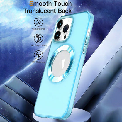 ELECTROPRIME For iPhone 15 MagSafe Skin-feel CD Texture PC Phone Case(White)