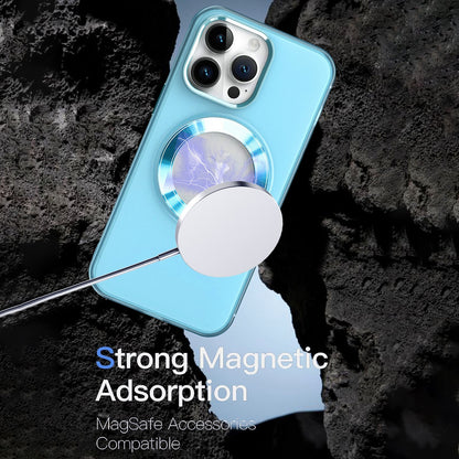 ELECTROPRIME For iPhone 15 MagSafe Skin-feel CD Texture PC Phone Case(Pink)