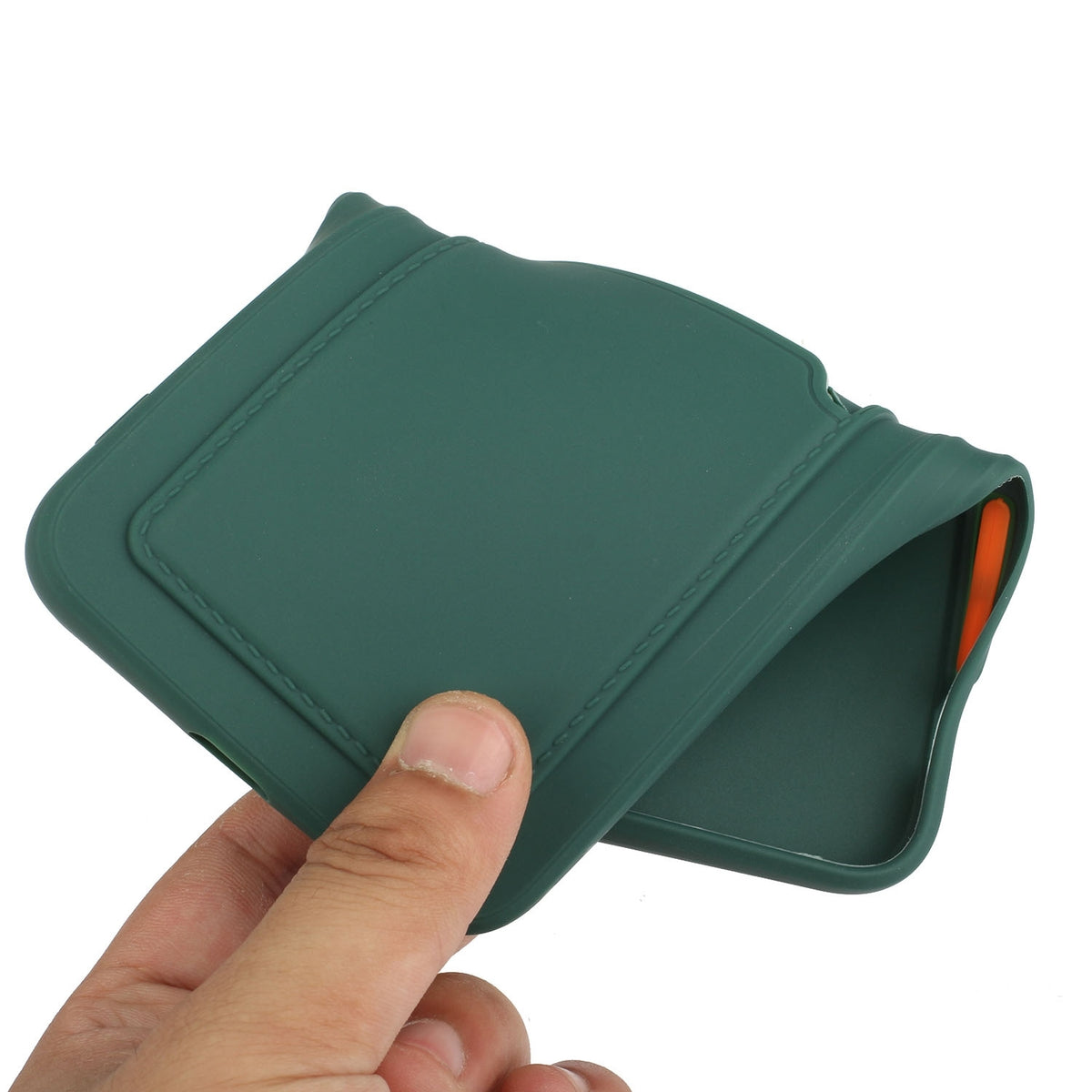 ELECTROPRIME For iPhone 15 Plus Card Slot Design Shockproof TPU Phone Case(Dark Green)