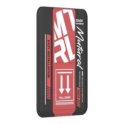 ELECTROPRIME For iPhone 15 mutural Chuncai Series Magnetic Holder Card Slot(Black Red)