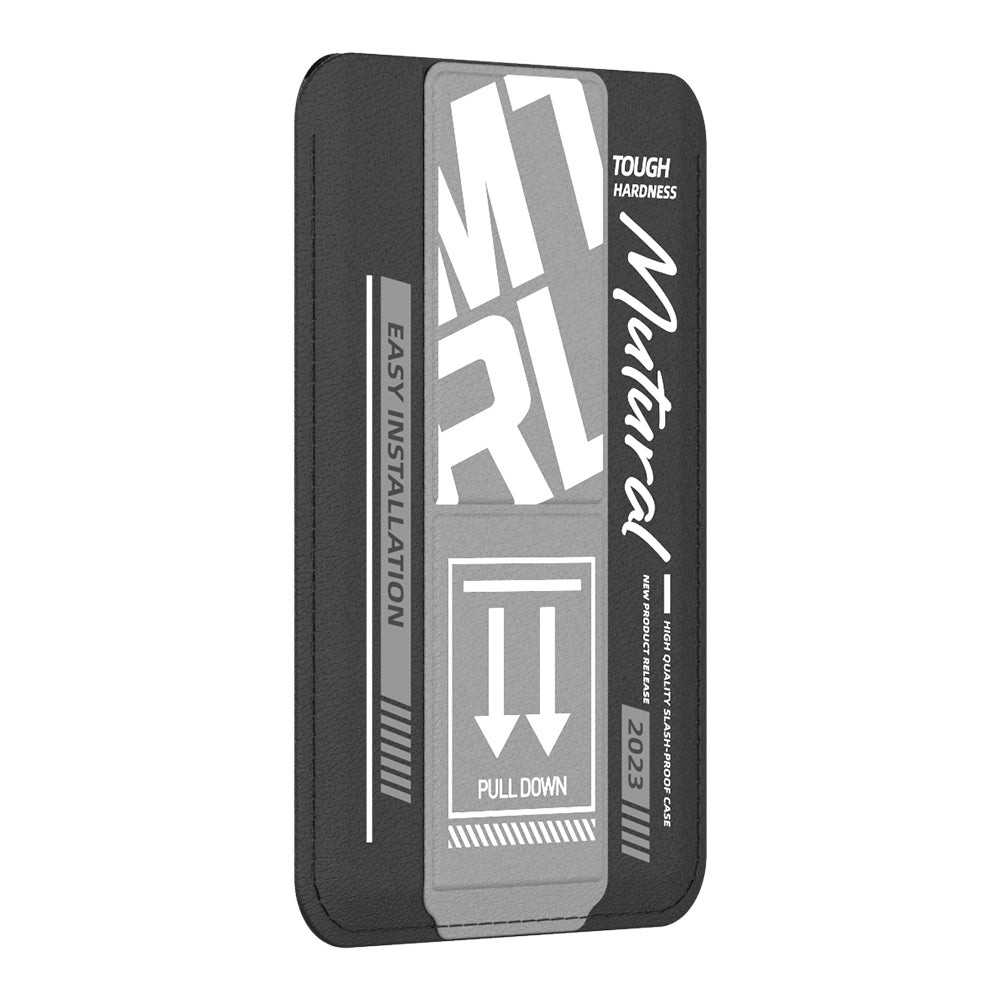 ELECTROPRIME For iPhone 15 mutural Chuncai Series Magnetic Holder Card Slot(Black Grey)