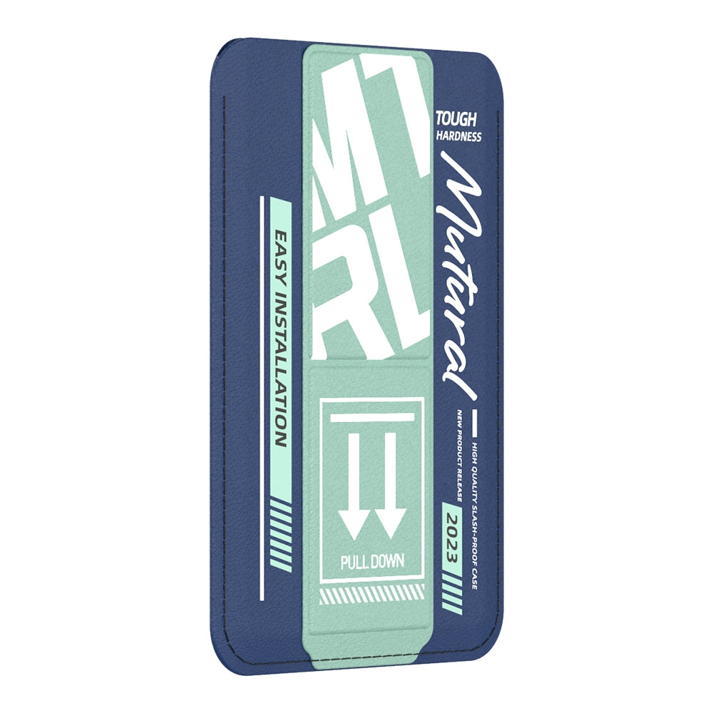 ELECTROPRIME For iPhone 15 mutural Chuncai Series Magnetic Holder Card Slot(Blue Green)
