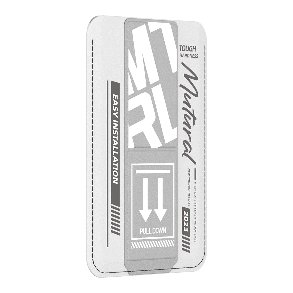 ELECTROPRIME For iPhone 15 mutural Chuncai Series Magnetic Holder Card Slot(White Grey)