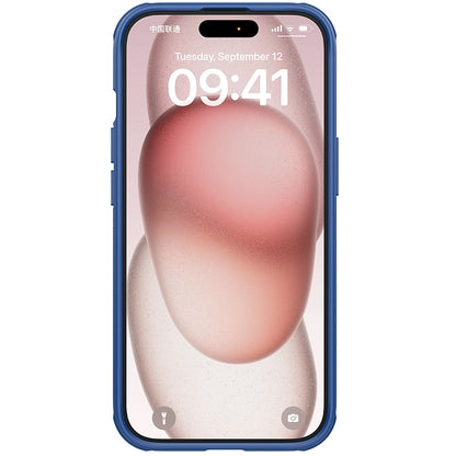 ELECTROPRIME For iPhone 15 NILLKIN Super Frosted Shield Pro Phone Protective Case With LOGO Cutout(Blue)