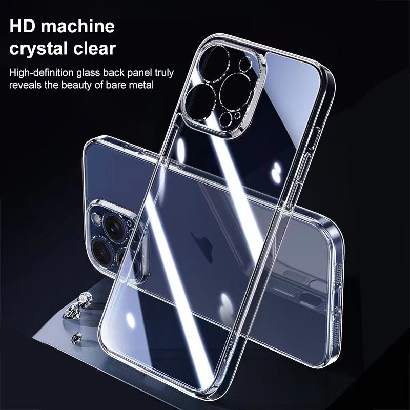 ELECTROPRIME For iPhone 15 Plus Integrated Ultra-thin Crystal Glass Phone Case(Transparent)