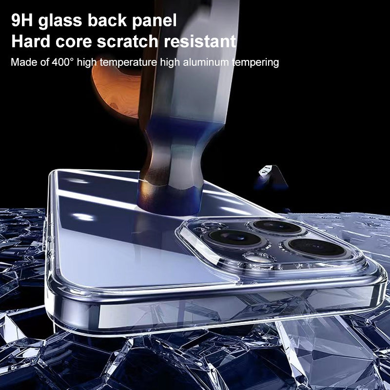 ELECTROPRIME For iPhone 15 Plus Integrated Ultra-thin Crystal Glass Phone Case(Transparent)