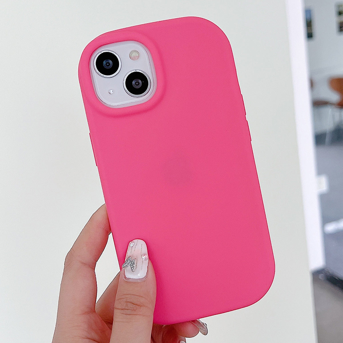 ELECTROPRIME For iPhone 15 Plus Frosted Soap Shape TPU Phone Case(Rose Red)