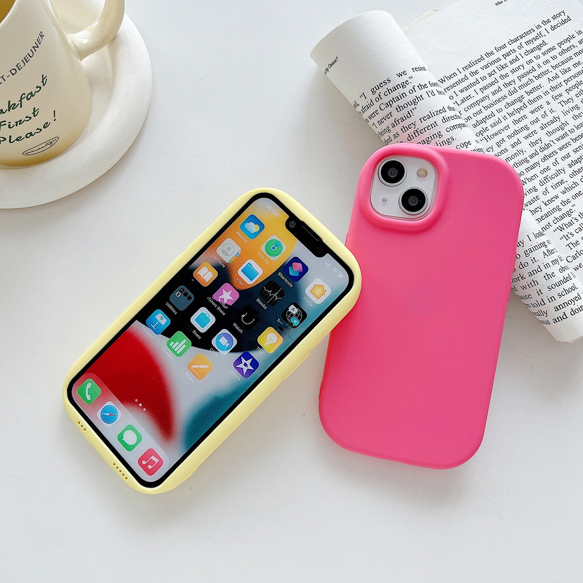 ELECTROPRIME For iPhone 15 Plus Frosted Soap Shape TPU Phone Case(Rose Red)