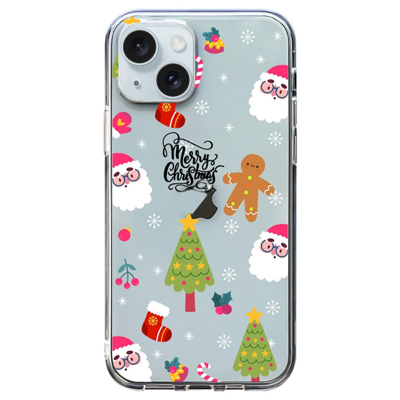 ELECTROPRIME For iPhone 15 Christmas Colored Drawing Pattern High Transparent Soft TPU Phone Case(Christmas Tree)