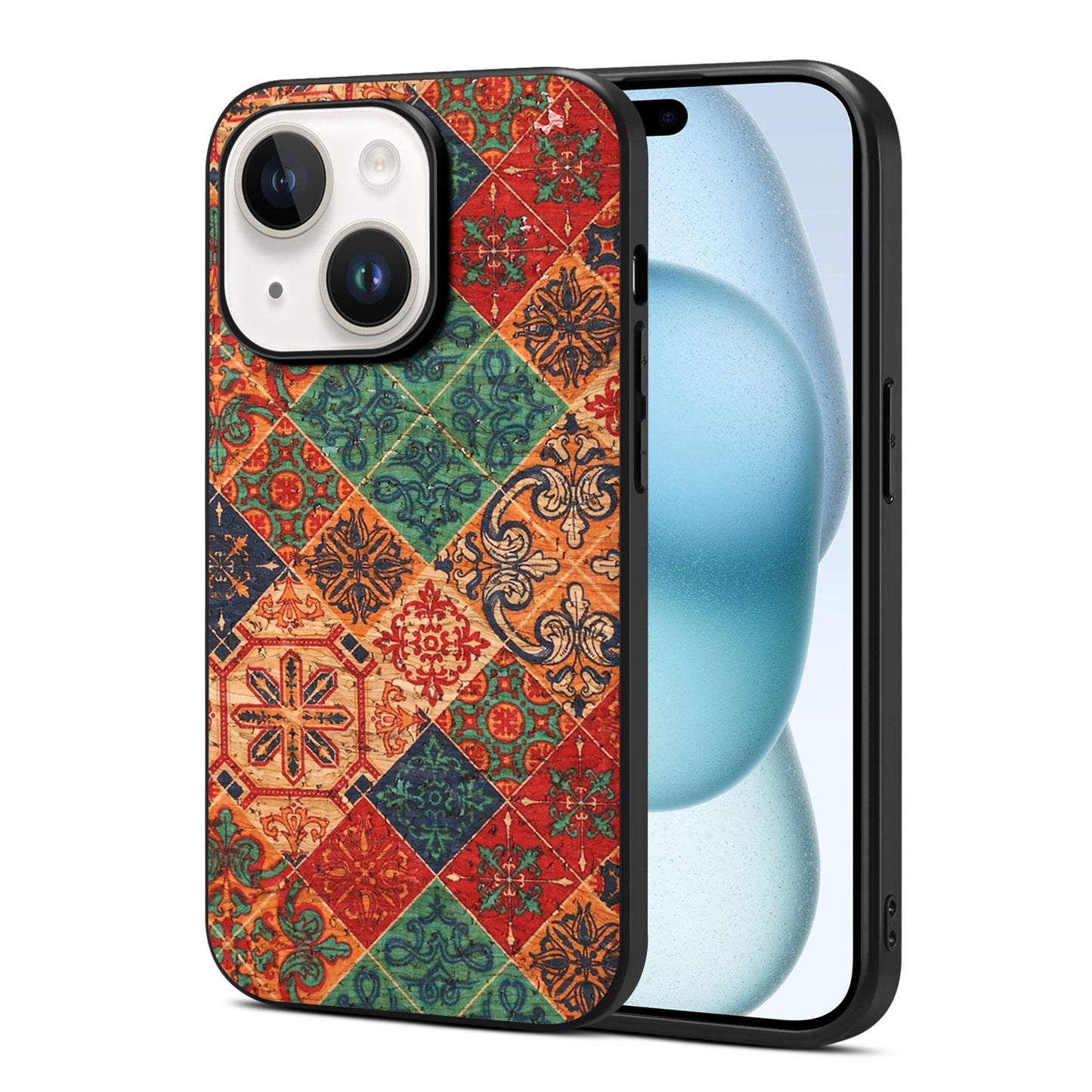 ELECTROPRIME For iPhone 15 Four Seasons Flower Language Series TPU Phone Case(Winter Blue)