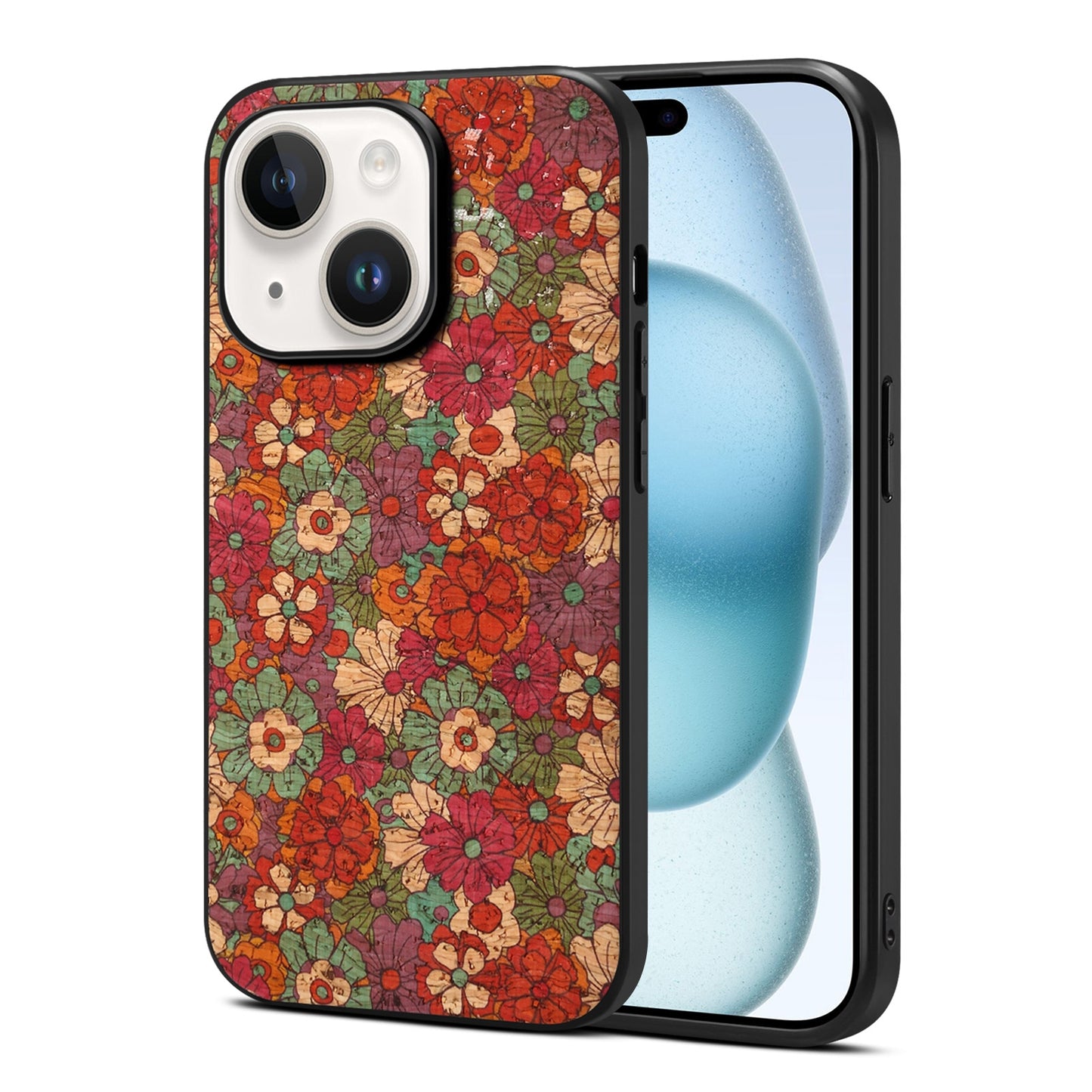 ELECTROPRIME For iPhone 15 Four Seasons Flower Language Series TPU Phone Case(Summer Red)