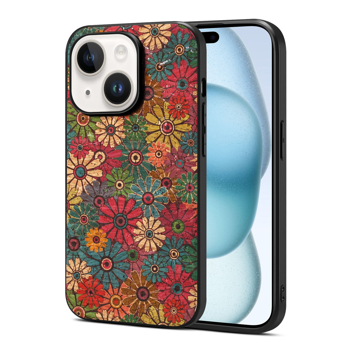 ELECTROPRIME For iPhone 15 Plus Four Seasons Flower Language Series TPU Phone Case(Spring Green)