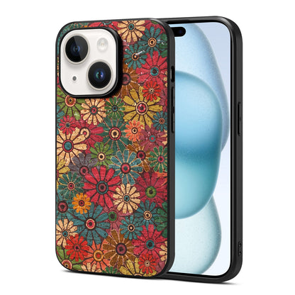 ELECTROPRIME For iPhone 15 Plus Four Seasons Flower Language Series TPU Phone Case(Spring Green)