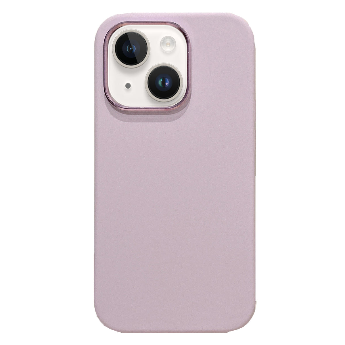 ELECTROPRIME For iPhone 15 Electroplated Metal Lens Frame Design MagSafe Silicone Phone Case(Purple)