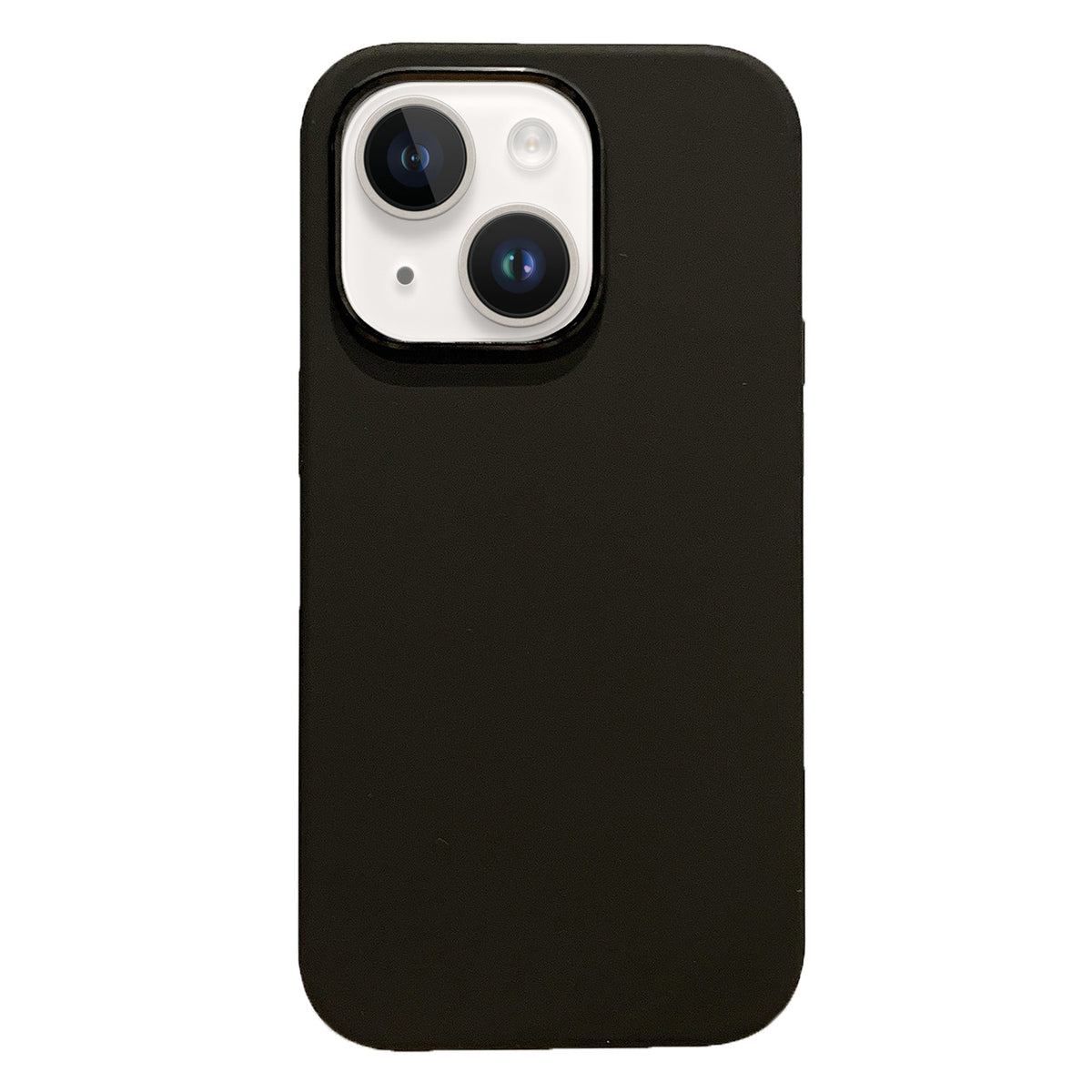 ELECTROPRIME For iPhone 15 Electroplated Metal Lens Frame Design MagSafe Silicone Phone Case(Black)