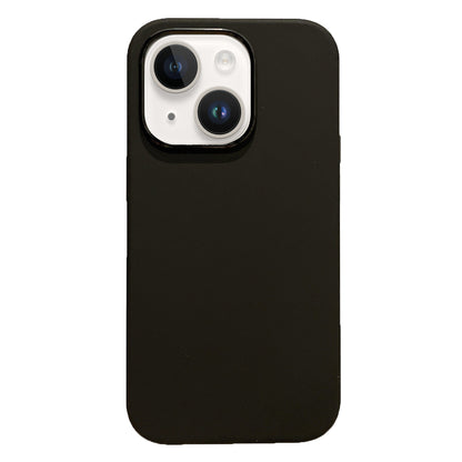 ELECTROPRIME For iPhone 15 Electroplated Metal Lens Frame Design MagSafe Silicone Phone Case(Black)
